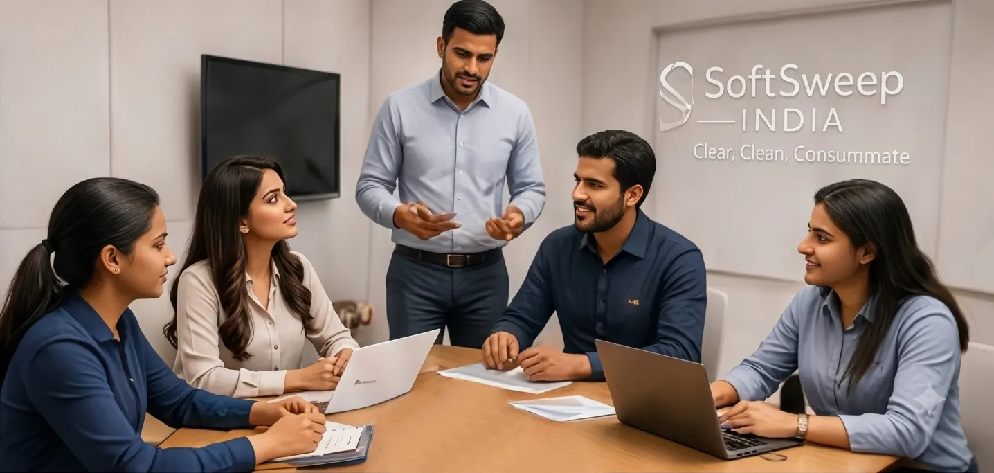 SoftSweep India team collaborating
